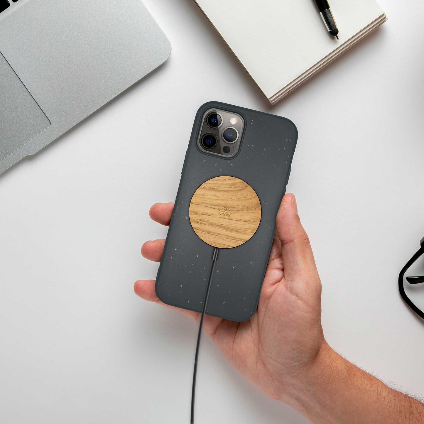 Organic Wireless Charger - Wood